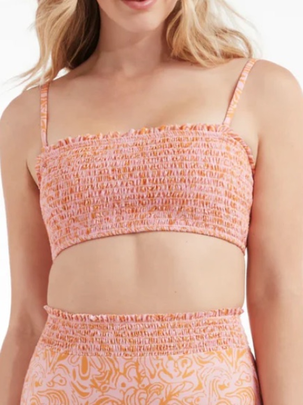 Hermoza Smocked Hanna Bikini Top, Tween Bikini Top NWT Size 10